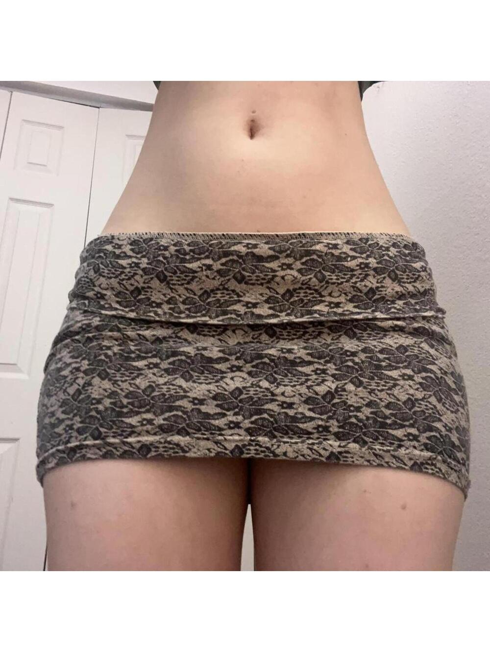 foldover mini skirt